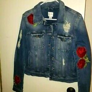 Guess Embroidered Floral Jacket (NWT)